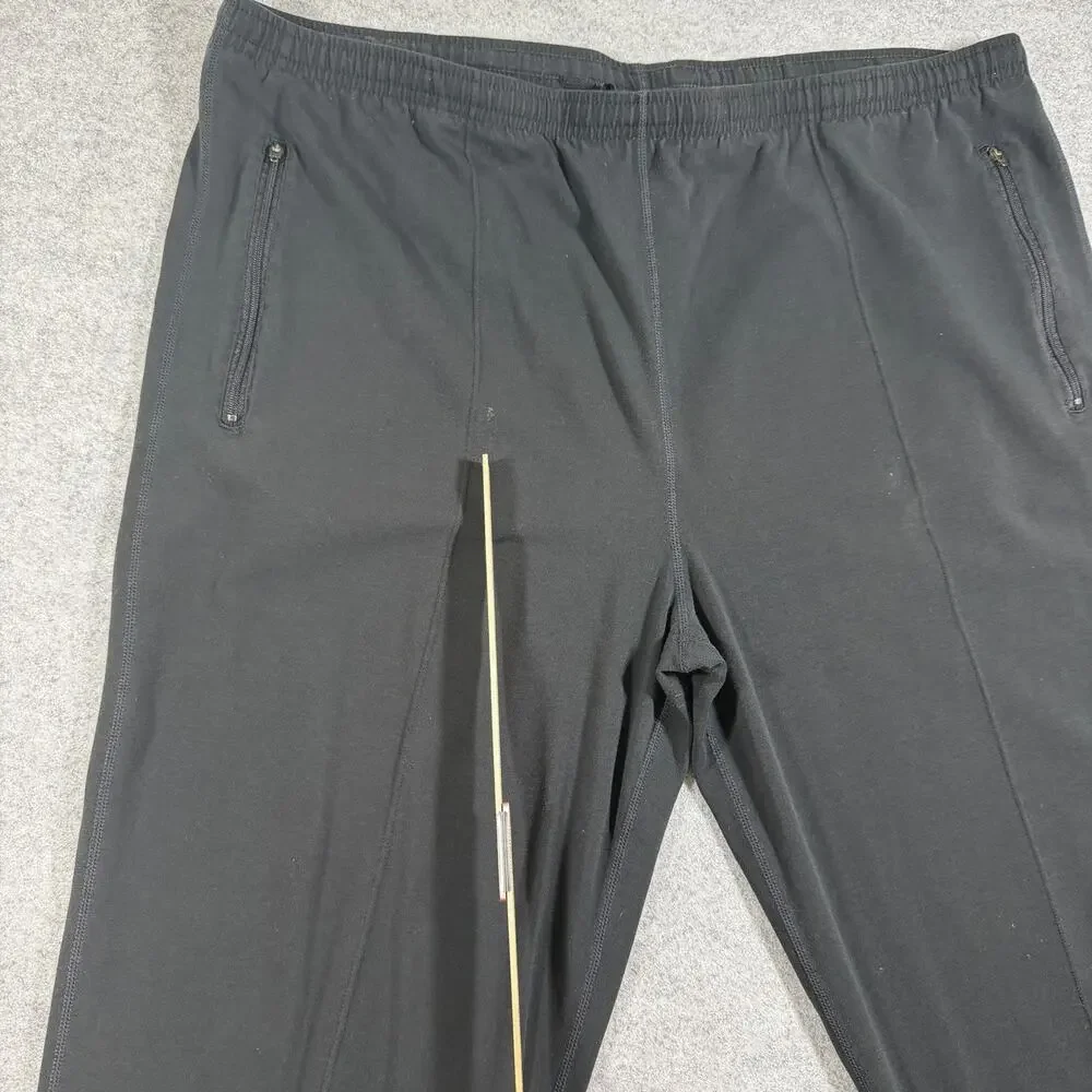 Nike Sweatpants Mens L Black Tapered Zip Pockets Drawstring Athletic Zip Ankles